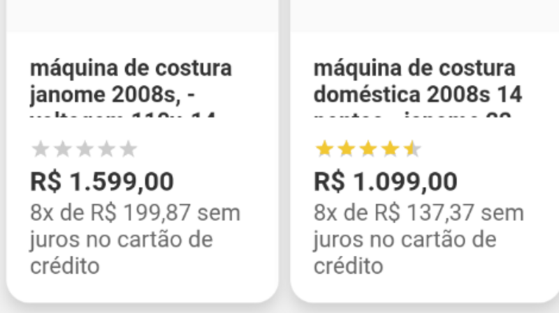 Comprar uma máquina de costura 