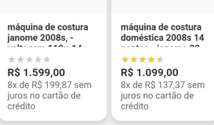Comprar uma máquina de costura