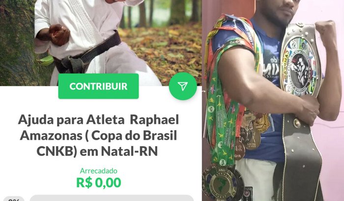 Ajuda para Atleta  Raphael Amazonas ( Copa do Brasil CNKB) em Natal-RN 