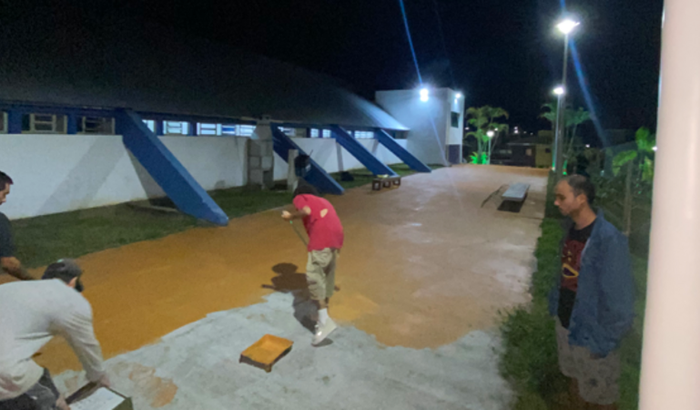 Reforma pico do ginásio 