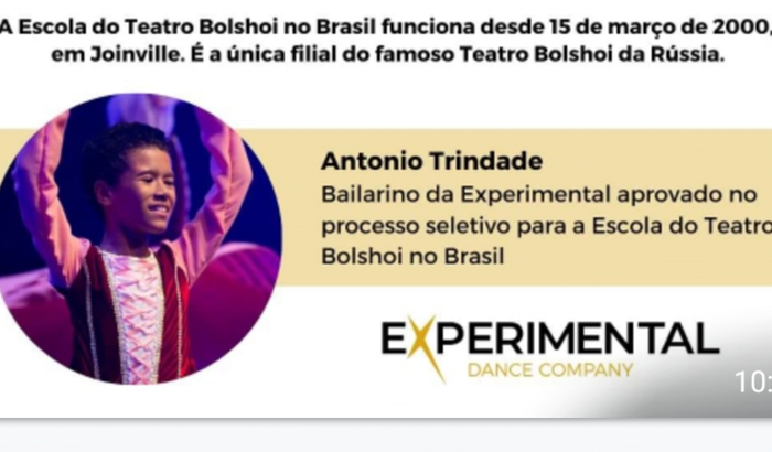 Bailarino Antônio no Bolshoi