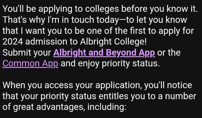 Application faculdades internacionais 