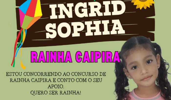 Sophia para RAINHA CAIPIRA da escola 