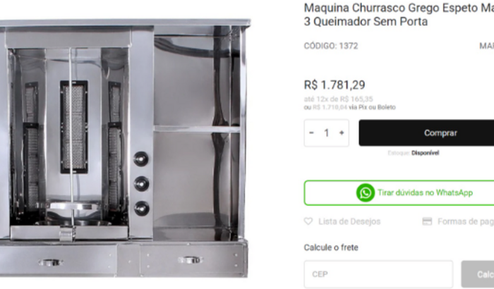 Comprar meu carinho de churrasco árabe para mim trabalhar 