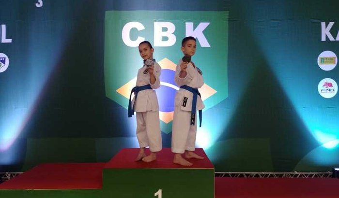 Victória e Emanuel rumo a etapa final do Campeonato Brasileiro de Karatê 