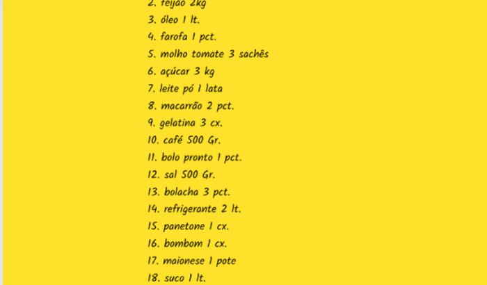 Cestas de Natal para famílias carentes de Atibaia 