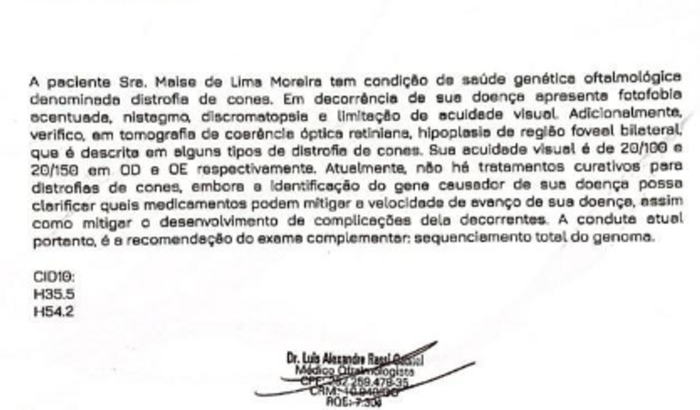 Não vamos permitir que a Maíse Lima fique cega .