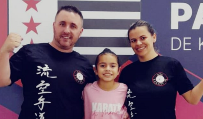 Maria Clara no Espírito Santo para o Brasileiro de Karatê