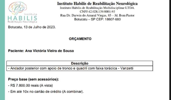 Andador adptado para Ana Victoria