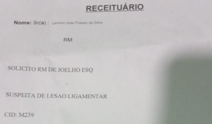 Ajudando primo Leirson a fazer uma ressonância do joelho