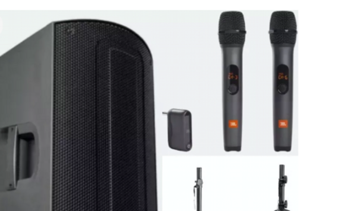 Aparelhagem de som acústico para trabalhar