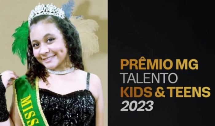 Mary no Prêmio MG Talento Kids & Teens 2023