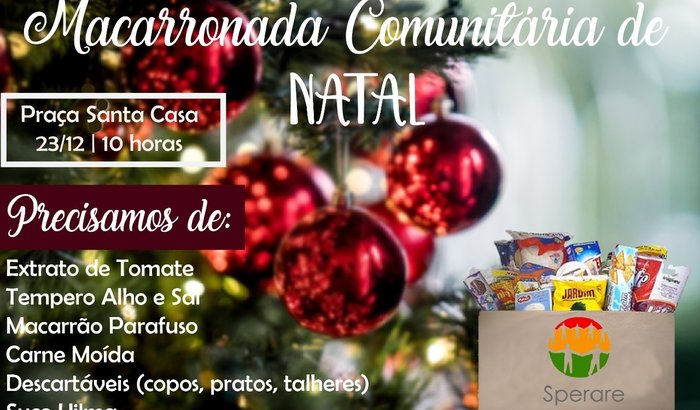 Macarronada Comunitária de Natal 