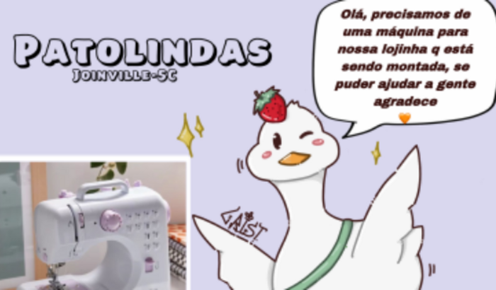 Máquina de costura para lojinha 