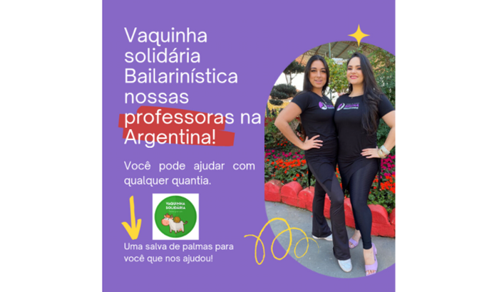 Ajuda Bailarinística! Nossas professoras a chegar na Argentina!
