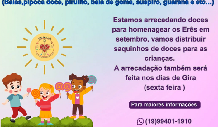 Doação de dia das crianças 