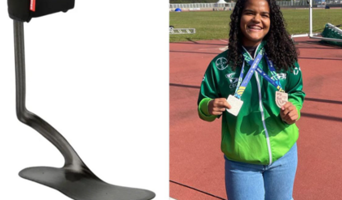 Ajuda atleta com paralisia cerebral a comprar órtese. 