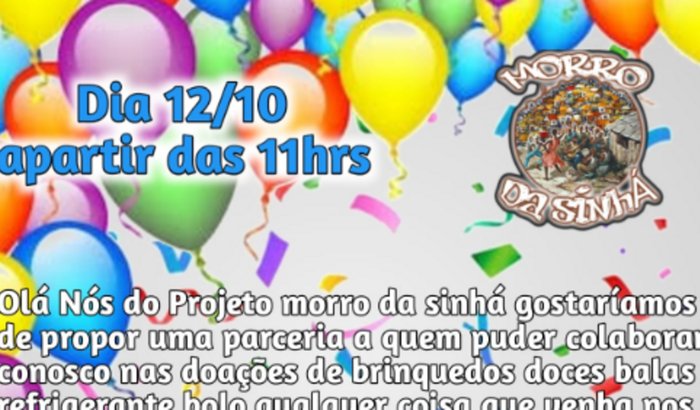 Festa da criança no morro da sinhá 