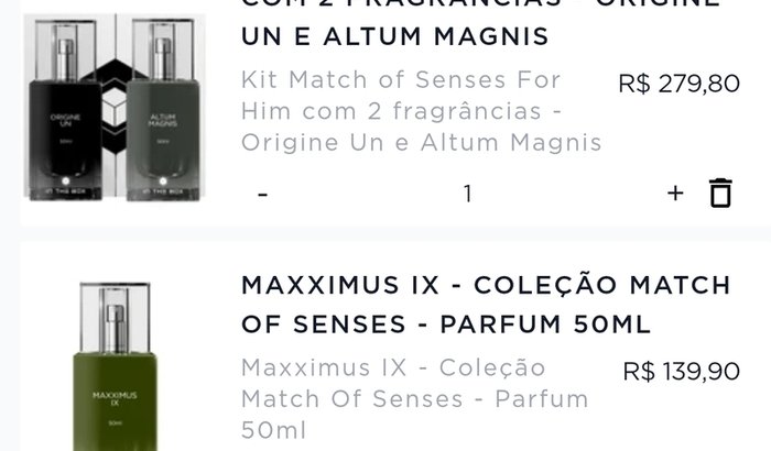 Resenha da linha Match of Senses in the box