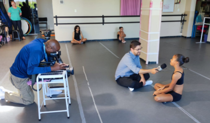 Padre bernardo na etapa final do ballet bolshoi em Joinville