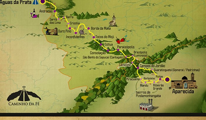 Apoiem para fazer o caminho da fé entre aguas da prata a basilica de nossa senhora            