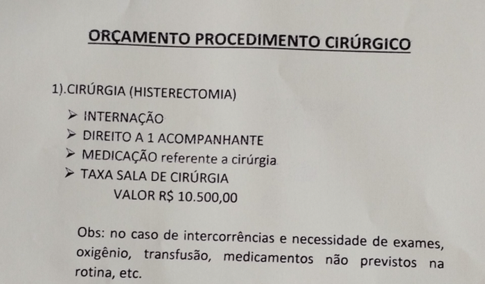 Fazer uma cerurgia de uma célula de câncer no ovário