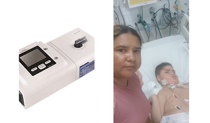 Calebe precisa com urgência fazer a manutenção do aparelho que ajuda ele a ser manter vivo