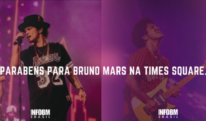 VAKINHA: PARABÉNS PARA BRUNO MARS NA TIMES SQUARE!