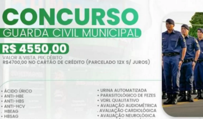 Realização dos exames médicos para o concurso da GCM bv