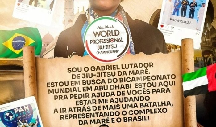 Me ajudar esta em Dubai lutando representando minha comunidade 