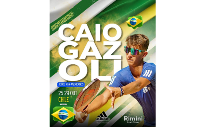 Caio Gazoli no Pan-Americano de Beach Tennis