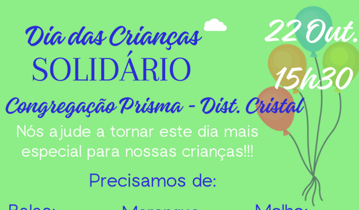 Dia das crianças solidário Prisma