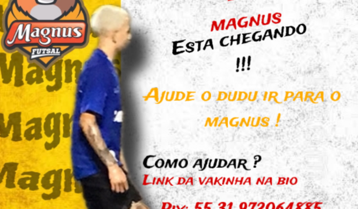 Ajude o Dudu a se torna um atleta da Magnus futsal ! 