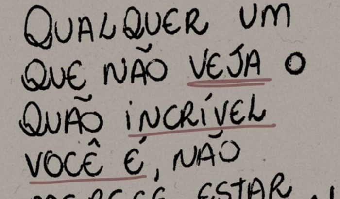 Me ajuda a sair do fundo do poço.