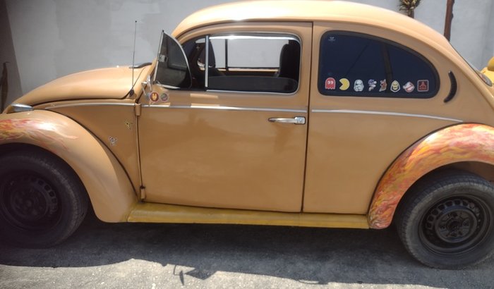 Conserto do fusca para transportar meus quadros 