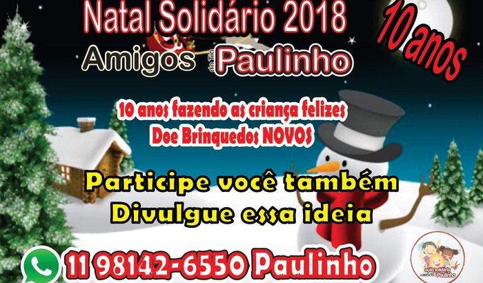 Natal solidário amigos do tio Paulinho