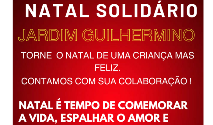 Arrecadação para o natal solidário .