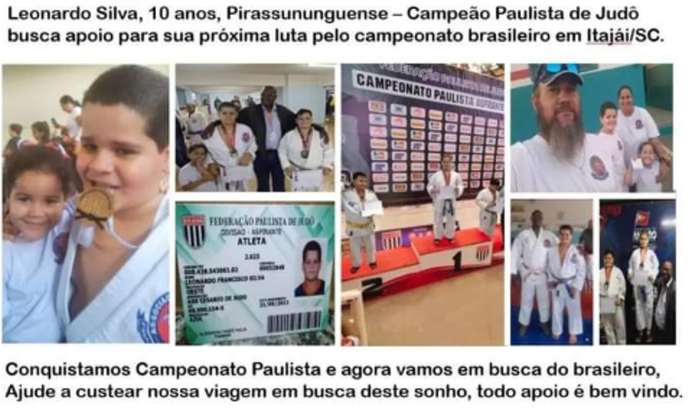 Apoie um campeão de judô a ir para o campeonato brasileiro 🥋🥋