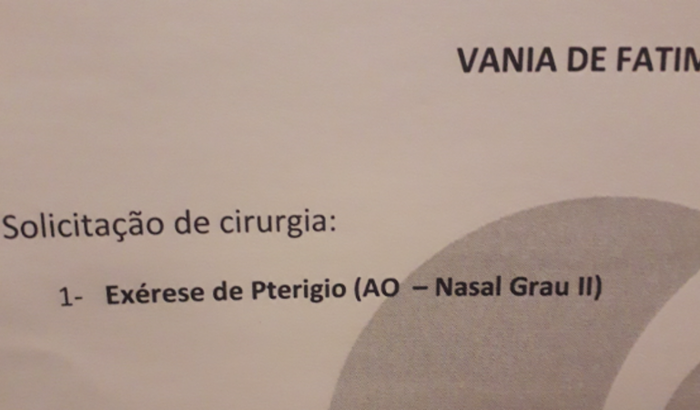 Ajuda para a cirurgia de olho da minha mãe