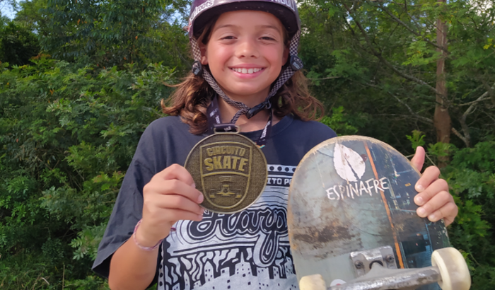 Matheus no Brasileiro Sub-12 de Skate