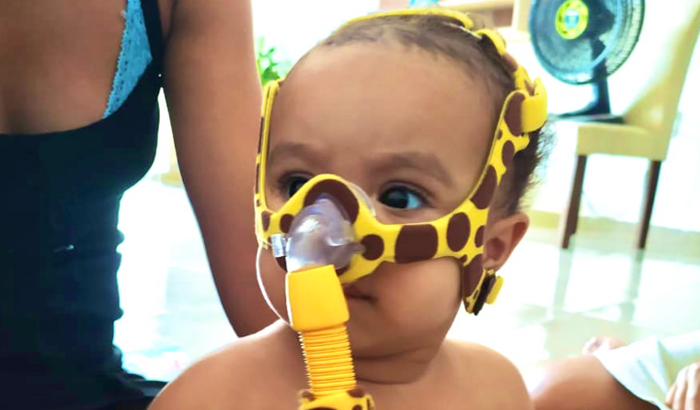 Tratamento respiratório para Isabela