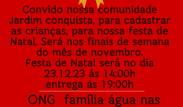 Comemoração de Natal do bairro Jardim Conquista - Cachoeirinha 