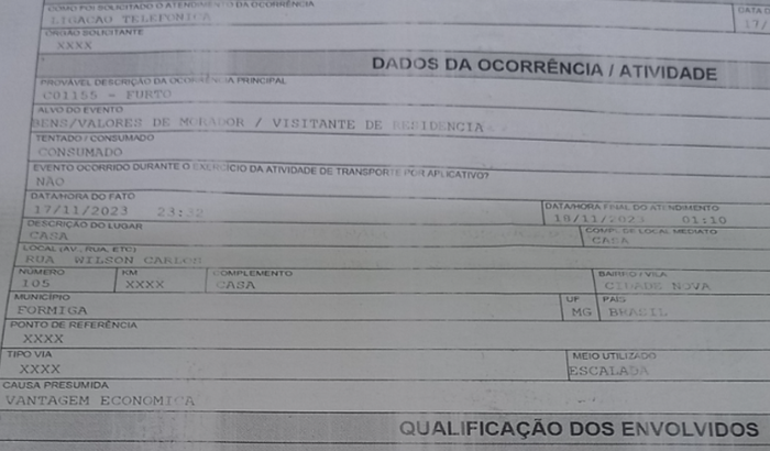 Me ajudem a recuperar bens roubado