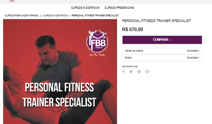 Ajuda para o curso “Personal Fitness Trainer Specialist” da IFBB
