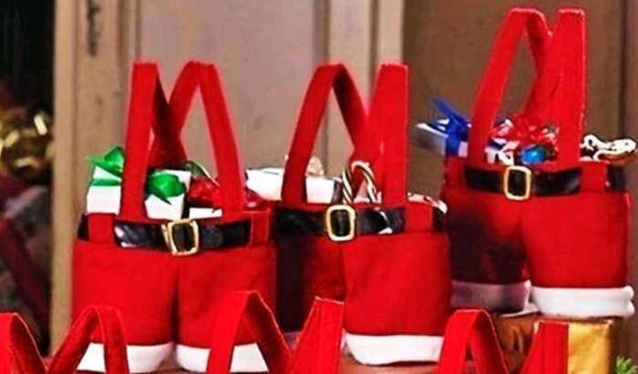 Jantar de natal para as famílias do Village de prata 