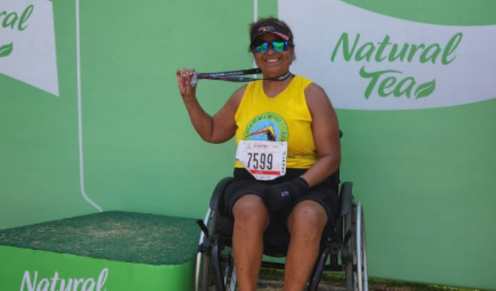 Cadeira pra Lu participar da Meia Maratona do Rio