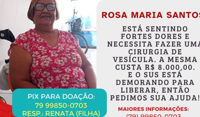 Campanha para cirurgia dessa senhora 
