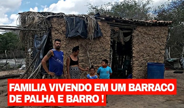 AJUDA PARA FAMILIA QUE VIVE NUMA CASA DE BARRO E PALHA!