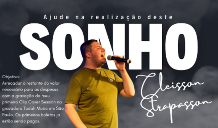 Realização de um sonho, produção de Clip Cover na Todah Music.