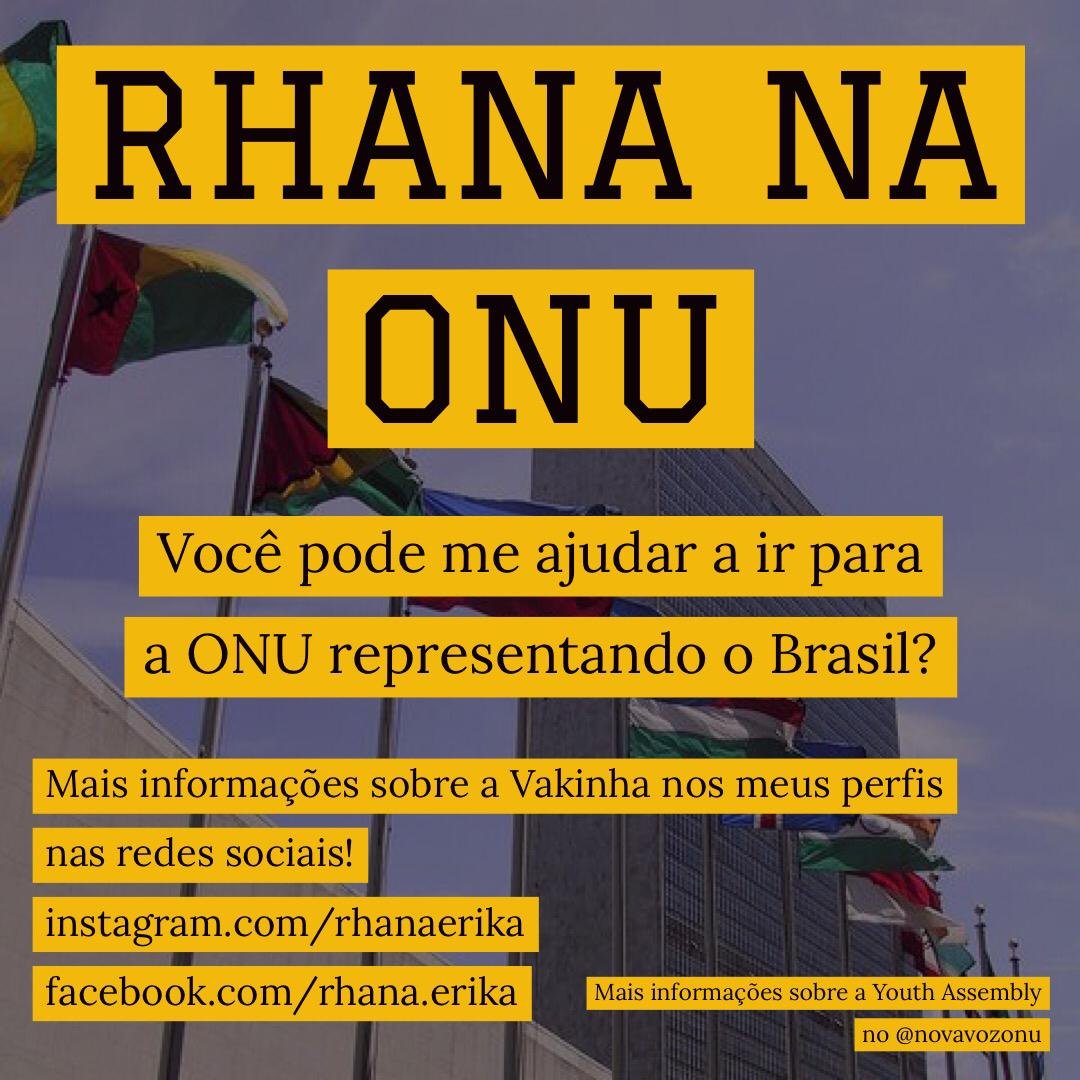 imagem da vaquinha Rhana na ONU!